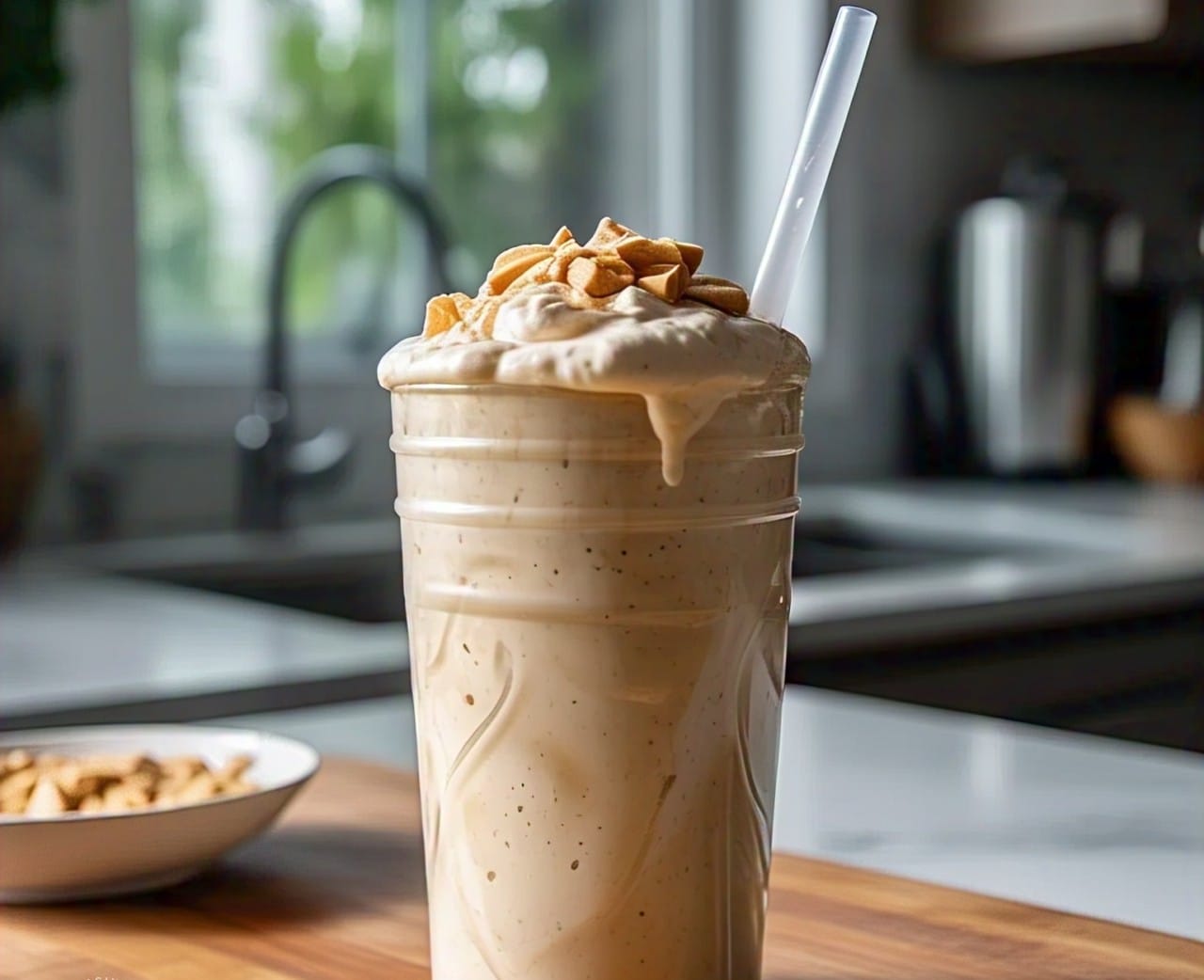 Homemade Protein Shake Recipe: Milk, Protein Powder, and Peanut Butter