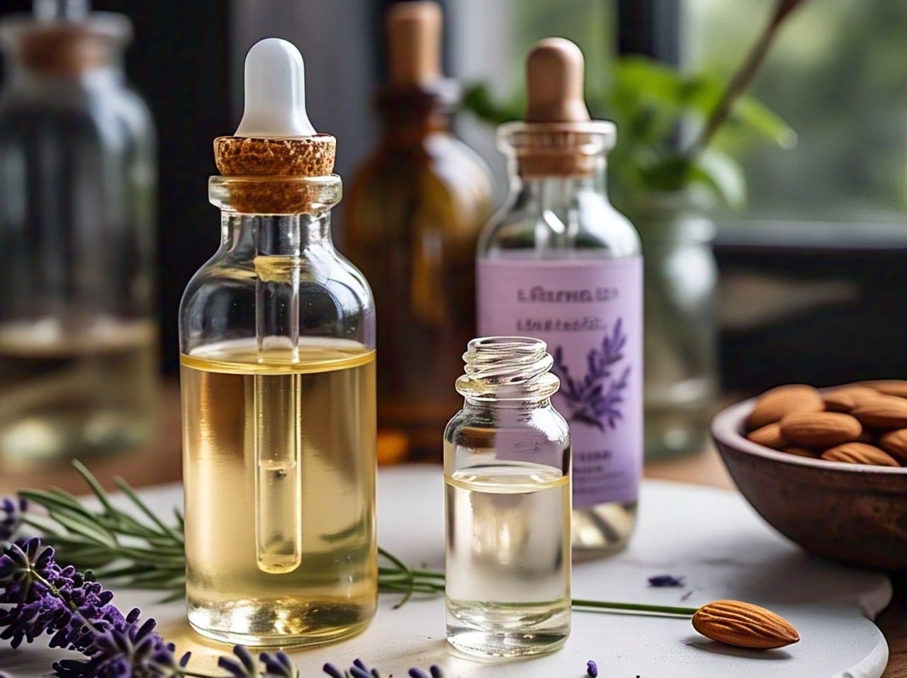 Hydrating DIY Almond Oil & Lavender Skin Softening Oil