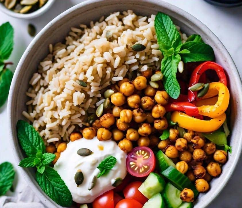 Brown Rice & Chickpea Power Bowl