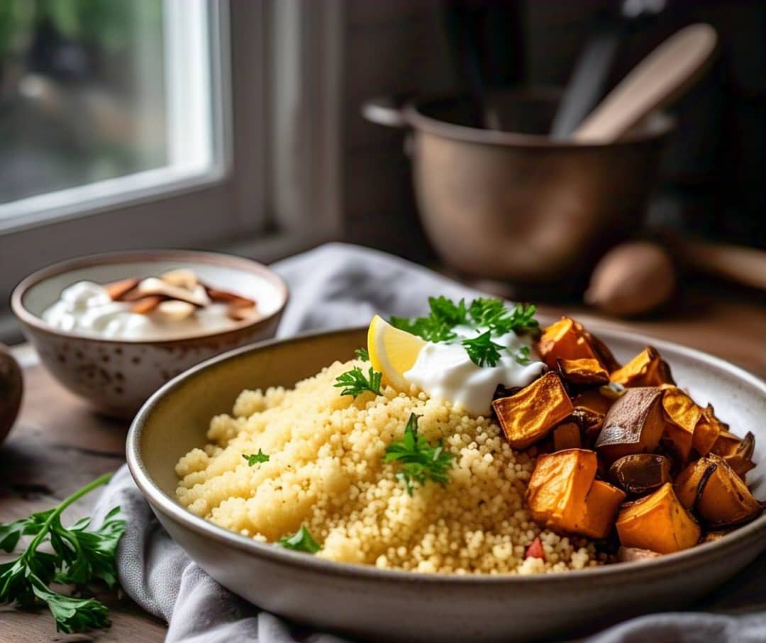 Couscous & Roasted Sweet Potato Bowl: A Wholesome and Satisfying Meal