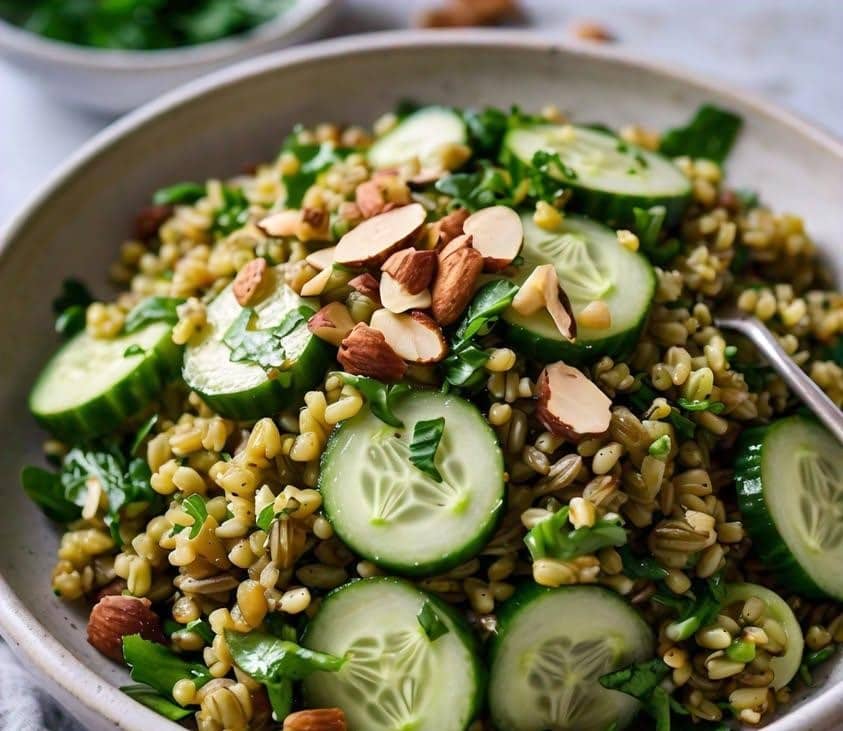 Freekeh & Cucumber Salad Bowl: A Light and Refreshing Meal