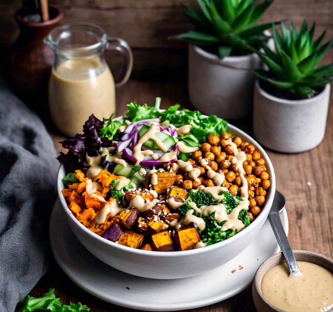 Vegan Buddha Bowl with Tahini Dressing Recipe