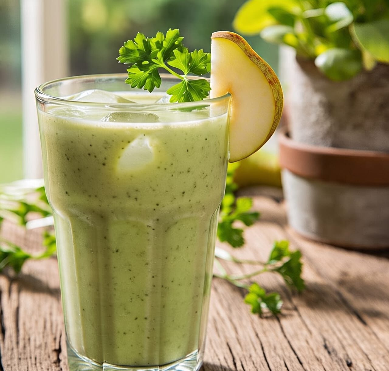 Quick Tips to Make a Fresh Parsley & Pear Smoothie